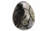 Septarian Dragon Egg Geode - Black Crystals #241555-2